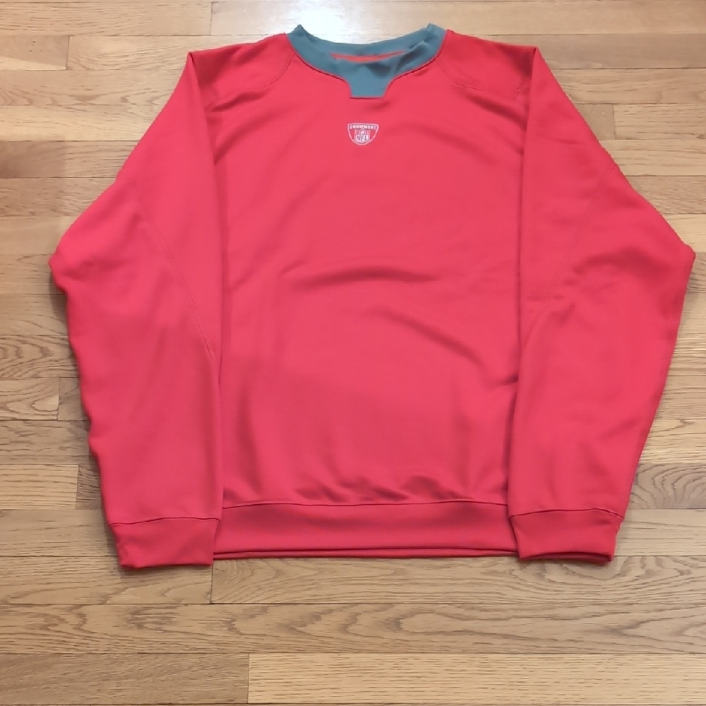 Reebok Vibrant Red Crewneck Men's Sweater NFL Play